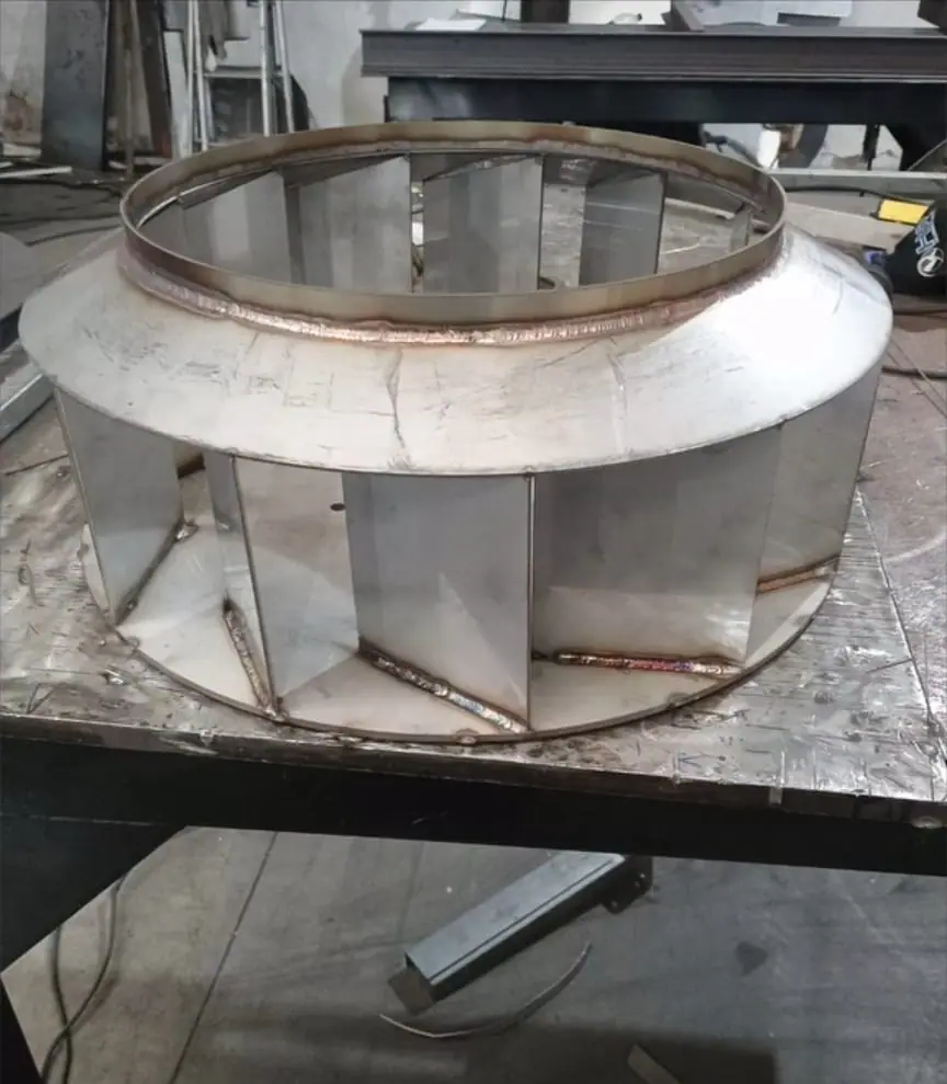 Rotor centrífugo em aço inox soldado