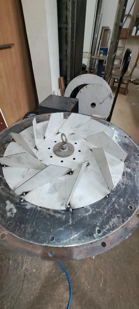 Rotor radial de pás retas em aço carbono